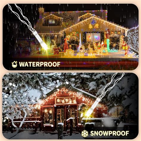 Buy 9.8ft Icicle Christmas Lights Outdoor Decorations, KIKO 3m 120 LED ...