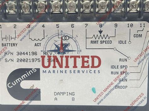 CUMMINS 3044196 GOVERNOR CONTROLLER REV AU | United Marine Services