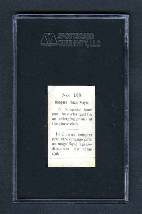 Lot Detail - 1925-27 Anonymous SGC-Graded New York Rangers / Americans ...