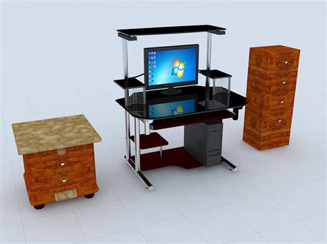 三维建模电脑桌子|三维|其他三维|陈宏礼 - 原创作品 - 站酷 (ZCOOL)