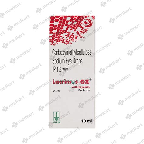 LACRIMOS GX EYE DROPS 10 ML : View Price, Combination and Alternatives ...