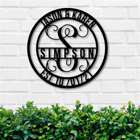 Metal Last Name Sign, Family Name Sign, Custom Metal Sign, Personalized ...