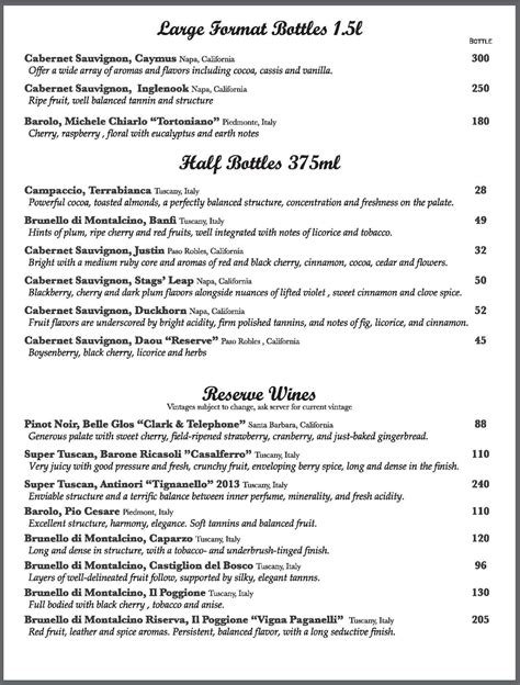 Libations - Ward's Bridge Inn