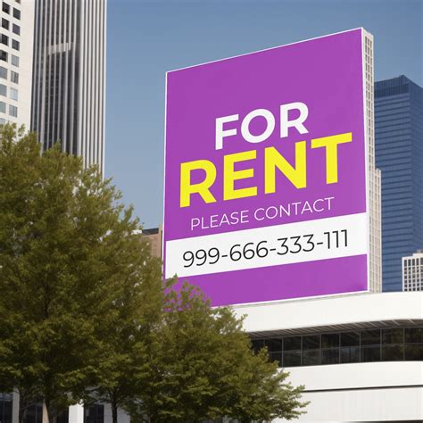 For Rent Advertisement on Large Billboard Mockup Generator | Mediamodifier