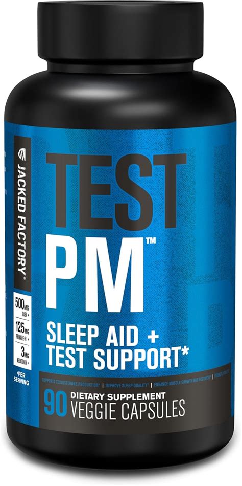 Jacked Factory Test PM Testosterone Booster & Sleep Aid Supplement for ...