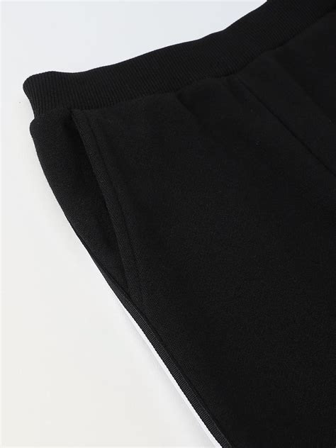 Cool Blue & Black Boys Set with Zip Closure, Knit Fabric & High Neck R ...