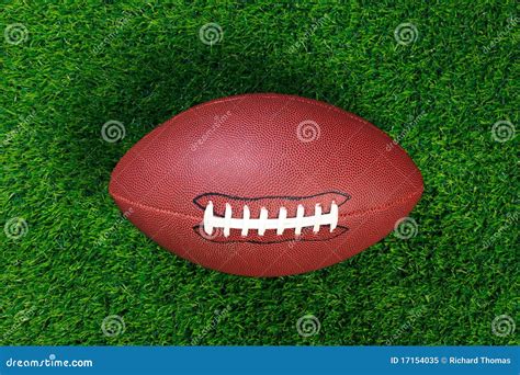 American football on grass stock image. Image of football - 17154035