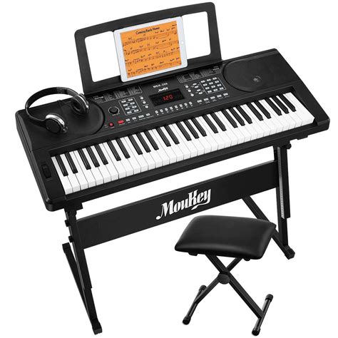 Moukey Keyboard Piano 61 Key Piano Keyboard Full Size Electric ...