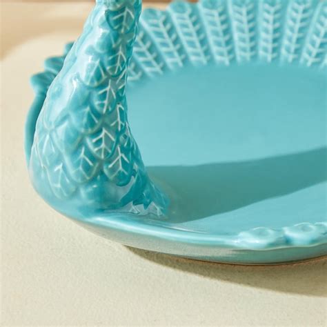 Buy Rylee Ivana Ceramic Peacock Decorative Platter from Home Centre at ...