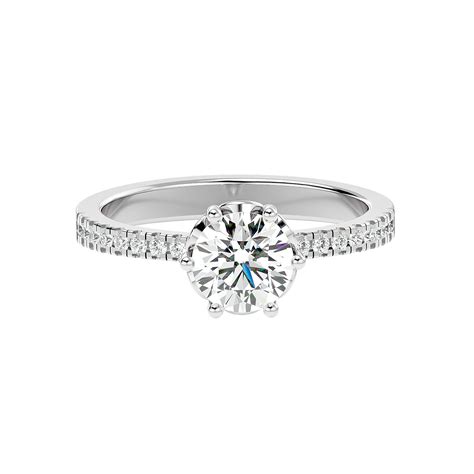 Classique 60 Pointer Round Lab Diamond Ring | Fiona Diamonds