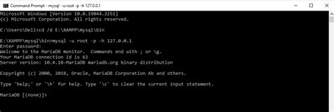 Image result for How to Use MySQL Command Line in Xampp