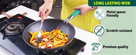 The Indus Valley Pure Iron Wok With Silicone Grip | Large, 30.8Cm/12.1 ...