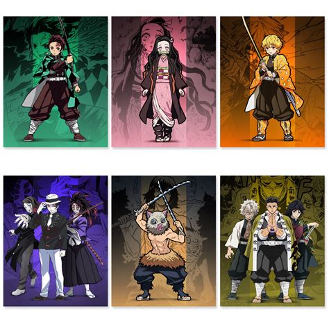 Buy JUMANT Anime Posters for Room - UNFRAMED 8x10" - Demon Slayer ...