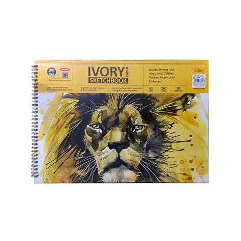 Anupam Wiro Bound Ivory Paper Sketchbook - 180 GSM - 20 Sheets