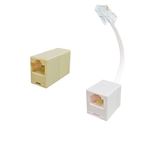 RJ45 Ethernet cable connector F-to-F type and RJ45 to RJ11 Adapter ...