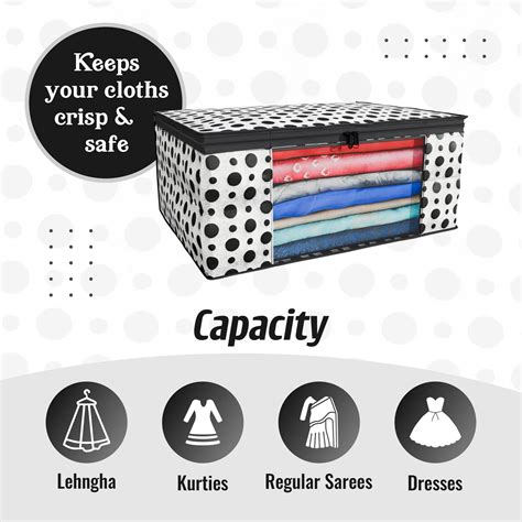Kuber Industries Clothes Organizer For Wardrobe (Pack of 3) - Storage ...