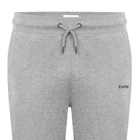 Firetrap | Mens Slim Joggers | Closed Hem Fleece Jogging Bottoms ...