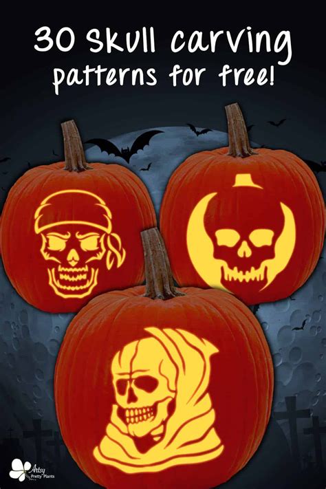 30 free skull pumpkin carving patterns stencils – Artofit