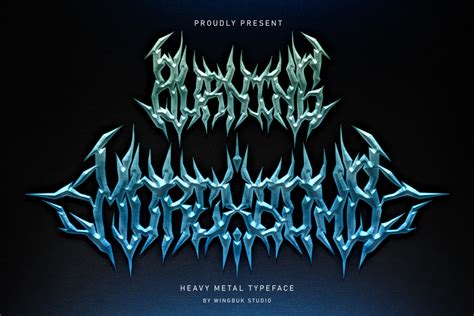 Fonte De Metal Mortal Morexbomb | Heavy Metal Font On Yellow Images