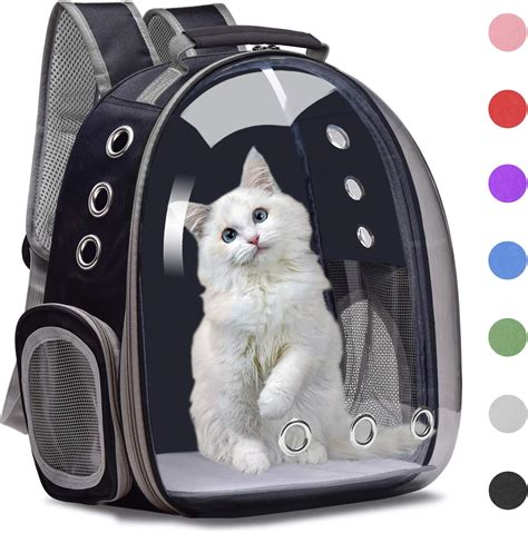 Henkelion Cat Backpack Carrier Bubble Carrying Bag, Small Dog Backpack ...