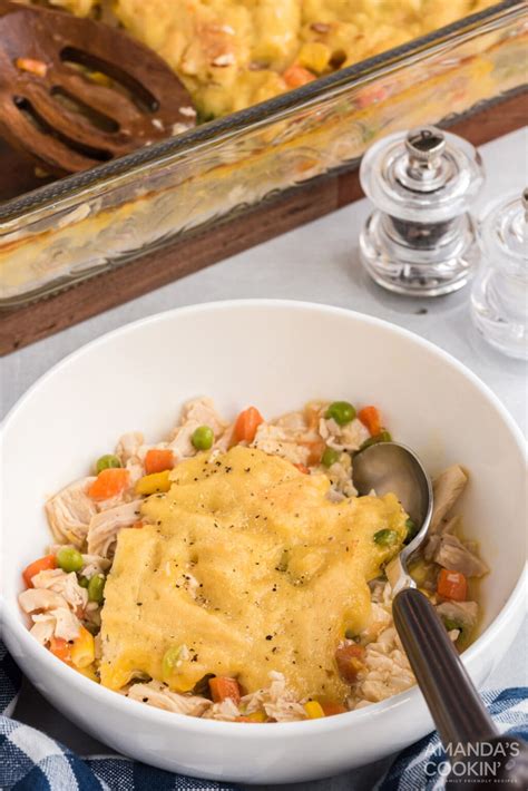 Chicken & Dumpling Casserole - Amanda's Cookin' - Casseroles