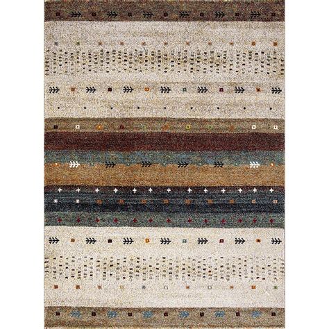 Concord Global Sterling 8 X 11 (ft) Beige Stripe Area Rug in the Rugs ...