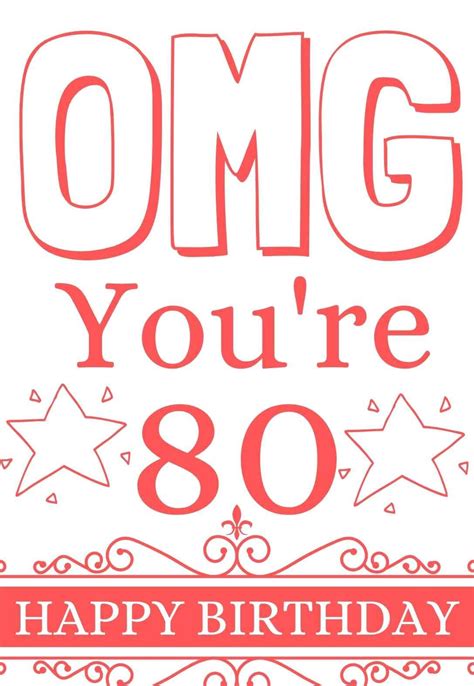 The Best Printable 80th Birthday Cards (free) — PRINTBIRTHDAY.CARDS