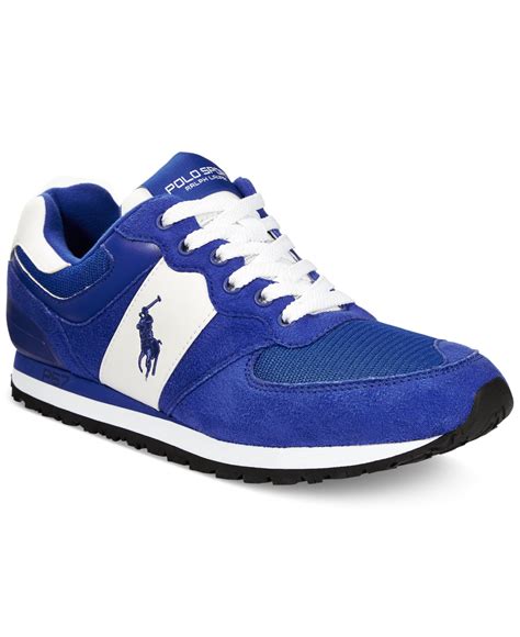 Polo ralph lauren Slaton Pony Sneakers in Blue for Men (Royal Blue) | Lyst
