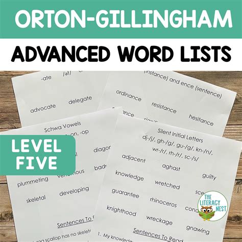 Decodable Word Lists & Sentences for Orton Gillingham Lessons Level 4 ...