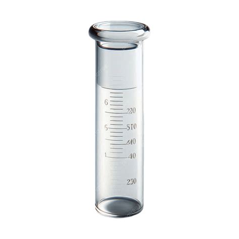 A Clear Glass Graduated Cylinder With Measurement Markings For Accurate Liquid Volume, Graduated ...