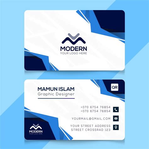 Business Card with QR Code Design 的图像结果