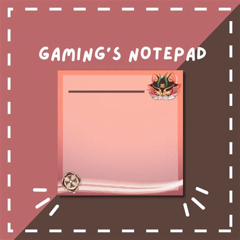 Gaming Notepad - Genshin Impact Series - Etsy