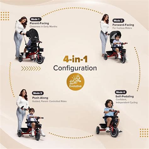 Chicco 4-in-1 Trike Red - Multi-Stage – Chicco India
