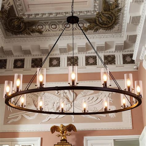 TOCHIC Large Black Chandelier Light 60", Farmhouse Wagon Wheel ...
