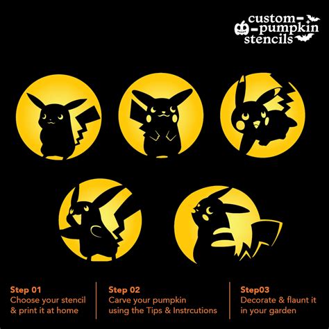 Pikachu Pumpkin Stencils Free Printable - Printable Stencils