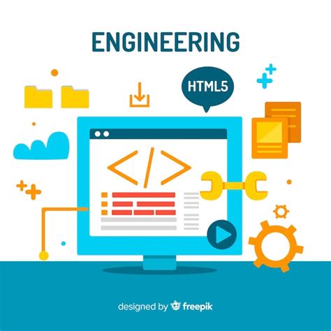 Free Vector | Flat computer engineering concept