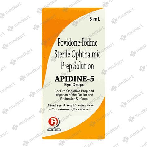 APIDINE EYE DROPS 5 ML, Price, Composition & Generic Alternatives - Medkart