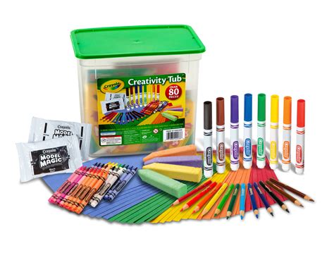 Crayola Creativity Tub Art Set Ages 5+, 80 Pieces - Walmart.com ...
