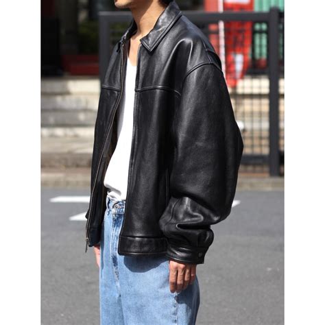 【CUBA】1990s vintage WILSONS LEATHER genuine leather swing top blouson ...
