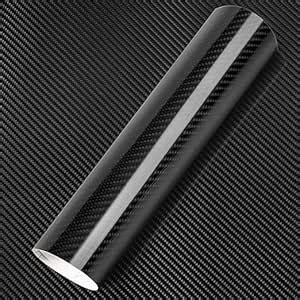 AMAZBIRD Carbon Fiber Vinyl Wrap, High Gloss Car Wrap Vinyl Roll, Auto ...