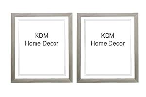 KDM HOME DECOR Photo Frames 2=6x8 inch set 2 Silver Color Table Top ...