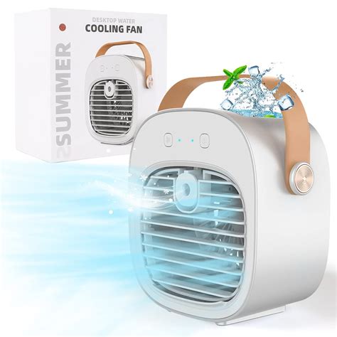 HASTHIP® Mini Air Cooler with 128ml Water Tank, 4000mAh Portable Air ...