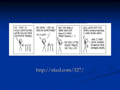 Image result for Xkcd SQL Injection