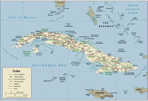 Printable Map Of Cuba