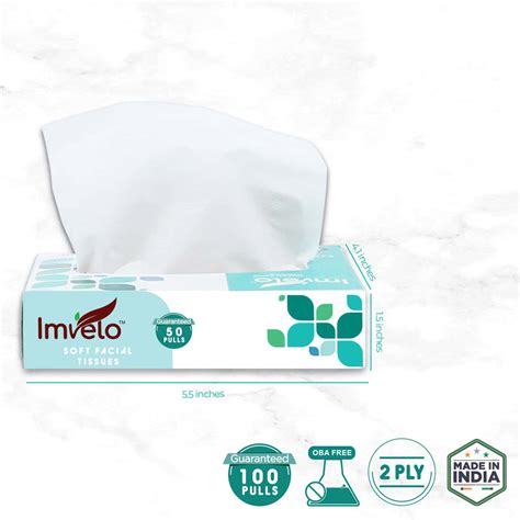 Buy IMVELO 2 PLY FACIAL TISSUES BOX | BAG PACK - PACK OF 10 EACH PACK ...