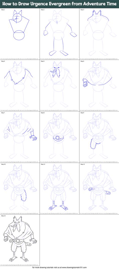 How to Draw Urgence Evergreen from Adventure Time (Adventure Time) Step ...