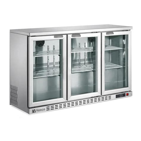 Vosco VBB-G350 3 Door Behind Bar Bottle Cooler Cabinet, 338 L, Grey Price