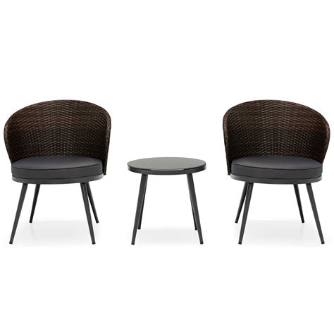 Dreamline Outdoor Furniture Garden Patio Seating Set 1+2 2 Chairs and ...