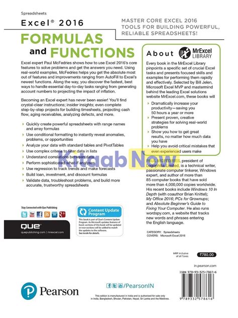 Image result for Excel 2016 Formulas PDF