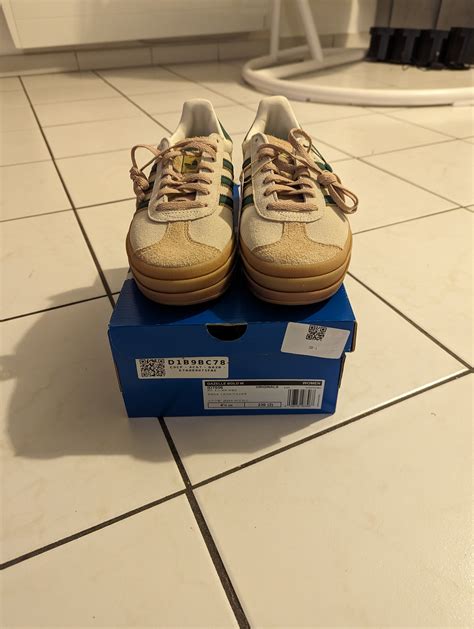 Adidas gazelle bold cream and green, are these legit ? : r/stockx